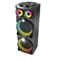 Système de haut-parleurs subwoofer au design innovant avec éclairage RGB vibrant et fonction de synchronisation TWS BT 5.3 pour les fêtes en extérieur