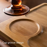 Table d'appoint pliable moderne en bambou avec support de téléphone, finition laquée, pour salon, table à manger et rangement de vaisselle
