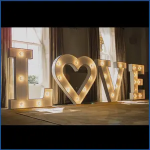 2023 Proposition Logo LED Table Géant 4ft Plafond Lettre Amour New York Numéro de Mariage 3ft 4ft