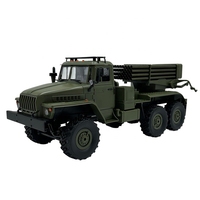 Camion lanceur de missiles WPL B36-2 1:16 RC BM-21 6x6 en alliage, modèle télécommandé 2,4 GHz, véhicule à batterie rechargeable