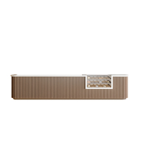Bureau de réception minimaliste moderne en bois massif pour café, pâtisserie, bar et confiserie - Luxe léger haut de gamme Yimutang