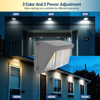 Applique murale extérieure étanche en aluminium IP65 40W-120W, éclairage LED de rue, température de couleur réglable, gradation, IRC70