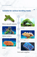 Colle pour plantes d'aquarium JXY 01 pour mousse et corail, adhésif sous-marin haute viscosité pour la fixation de l'aménagement aquatique, performance 5G