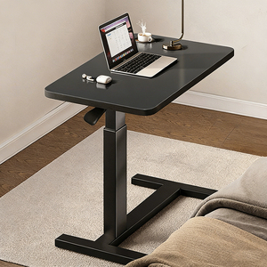<span class=keywords><strong>Table</strong></span> d'appoint compacte à mécanisme <span class=keywords><strong>de</strong></span> levage, bureau réglable en hauteur pneumatique à une seule jambe pour chambre et salon - Product Image 1
