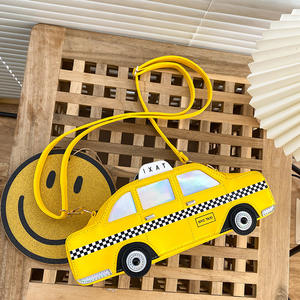 Nouvelle mode créative excentrique personnalité Simulation américaine New <span class=keywords><strong>York</strong></span> Cab PU fronde femmes sac été coton doublure motif clair - Product Image 6