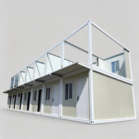 Maison préfabriquée extensible en conteneur de 20 pieds, structure en acier pour la construction de dortoirs pour le personnel