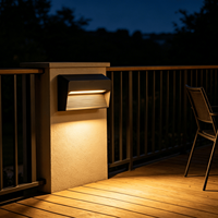 Applique murale LED extérieure étanche en aluminium à éclairage vers le bas pour villa, cour, escalier, clôture et jardin