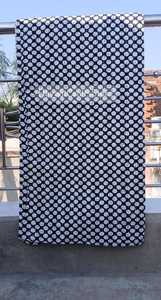 Hand Stitched Kantha <b>Quilt</b> Printed Organic Cotton Traditional Home Decor <b>Throw</b> Blue Polka Dot Pattern All Season - Product Image 4