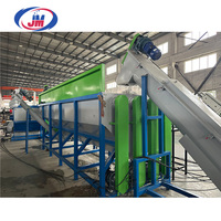Ligne de lavage et de recyclage de films plastiques PE PP HDPE 300-2000 kg/h avec laveuse à friction, machine de lavage à chaud et d'essorage