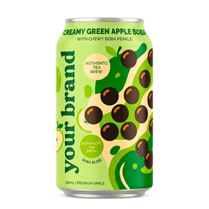 Chocolate <b>Boba</b> Tea Drink Chilled <b>Bubble</b> Tea canned beverage with chewy tapioca pearls custom brand label - Product Image 5