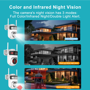 Telecamera di Sicurezza <span class=keywords><strong>Wireless</strong></span> 1080P con Scheda SIM 4G, Doppia Lente, Visione a Colori, PTZ 2MP WiFi, Rotazione 360 Gradi, Telecamera <span class=keywords><strong>IP</strong></span> CCTV - Product Image 3
