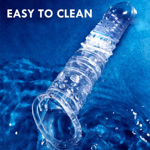 Elastic Penis Sleeve Wieder verwendbare weiche verzögerte Ejakulation Kondome Penis Dick Sleeve Adult Sexspielzeug für Männer - Product Image 4