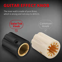 Davies 1900H bouton de potentiomètre Clone vis 6.0MM 6.35MM diamètre du trou d'arbre boutons d'amplificateur de guitare avec Insert en laiton