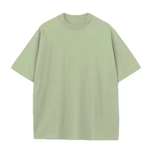T-shirt décontracté à manches courtes en tricot uni surdimensionné pour homme, col rond - Product Image 3