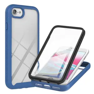 Custodia per tutto il corpo Cover per telefono antiurto ibrida posteriore trasparente per iphone 14 13 12 con protezione per lo schermo integrata