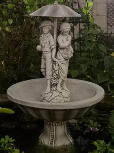 Fontaine cascade de <span class=keywords><strong>jardin</strong></span> rocailleuse, <span class=keywords><strong>ornement</strong></span> extérieur sur pied, <span class=keywords><strong>bassin</strong></span> à eau circulante, style européen, fait main - Product Image 2