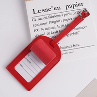 Étiquettes de bagage personnalisées en similicuir de luxe pour valise, étiquettes de bagages en cuir PU personnalisées, nom élégant, lettre
