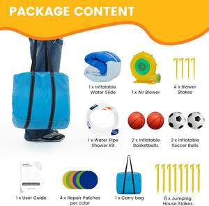 บ้านลมเป่าลมพร้อมสไลเดอร์สระว่ายน้ำเป่าลมสำหรับสวนน้ำสำหรับเด็กและผู้ปกครอง ใช้ในบ้าน - Product Image 2