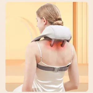 新型高品质指压热电动颈部按摩枕颈肩背部身体按摩器揉捏攻丝