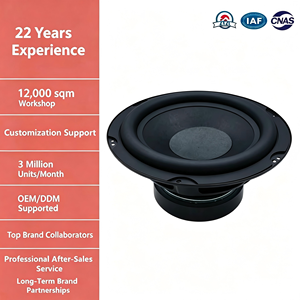 Haut-parleur de subwoofer trois voies en métal de 8 pouces, rond, avec bord en caoutchouc, capuchon concave inversé, 38 noyaux, 4 ohms, 100 <span class=keywords><strong>watts</strong></span>, aimant 126 - Product Image 1