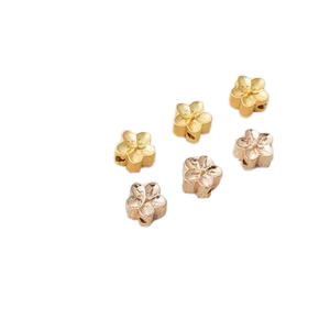 Bán Buôn New Đào Hoa Vòng Đeo Tay Dệt Tay Đồ Trang Sức Thời Trang Với Vàng Màu Đồng Hạt Loose Hạt Làm Bằng Kim Loại - Product Image 3