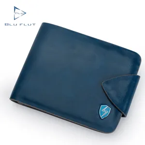 Blu Flut dernier designer en cuir carte de crédit sac à main portefeuilles portefeuille pour hommes en cuir mince portefeuille