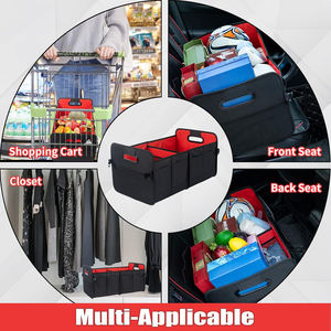 Organizador de Maletero para Vehículos de Lujo, Poliéster 600D + Cartón, Portátil, Compacto, con Asas, Diseño Plegable de 2 Compartimentos, para Asiento de Coche - Product Image 5