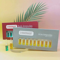 Kit Facial 10 Ampoules Marque Privée pour Éclaircir, Réparer, Raffermir et Hydrater, Formule Liquide