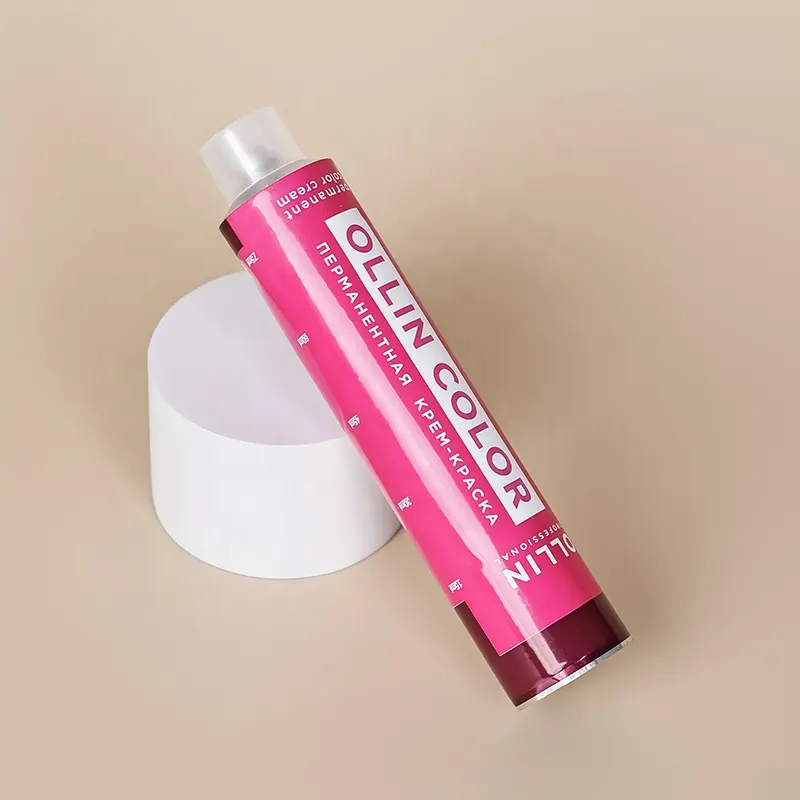 Crème de soin de la peau du visage Squeeze Tube en aluminium 2024 Nouvelle arrivée vide rond rose 70ml personnalisable en gros tube de crème pour les mains