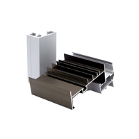 Revêtement en poudre d'aluminium, profilé en aluminium pour fenêtre, profil en aluminium CNC, cloison de bureau, profilés en aluminium