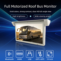 Soldes Exceptionnelles : Écran de Plafond Motorisé Pliable 19 Pouces pour Bus, TV IPS DC24V, Sortie Audio Vidéo FM AV, Moniteur de Bus