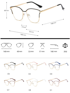 Sparloo 2153 New Chất lượng cao tinh thể mắt kính kim loại kính quang học khung 95538 - Product Image 4