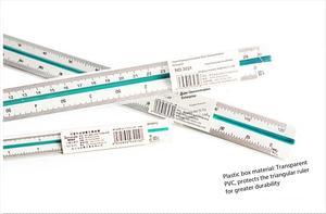 Regla Trigonométrica DF 81 de 30 cm, Regla de Dibujo con Escalas, Plantilla de Cartografía, Regla con Seis Escalas para Diseño de Interiores - Product Image 2