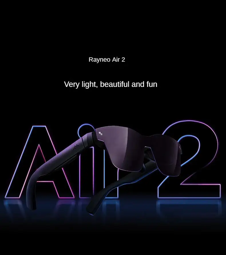 TCL Rayneo Air 2 Smart AR XR Glasses - 1080P 120hz Viewing