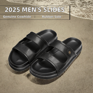 Sandalias de Cuero Genuino para el Verano 2026, Suaves y Acolchadas para Comodidad Durante Todo el Día, Material de Goma Natural, Sin Ampollas, Sin Rozaduras - Product Image 4
