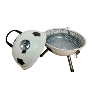 Griglia a Carbone Portatile a Forma di Pallone da Calcio, <span class=keywords><strong>Barbecue</strong></span> Tematico con Rivestimento in Ceramica, Antiruggine Multifunzionale per <span class=keywords><strong>Barbecue</strong></span> all'Aperto - Product Image 3