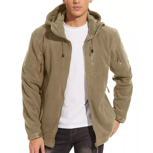 Áo khoác nỉ chiến thuật màu nâu CONMR dành cho nam, quần áo đi bộ đường dài mùa đông, áo khoác leo núi có nhiều túi, kèm huy hiệu - Product Image 6