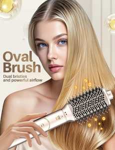 5 in 1 Electric LED Hair Styling Tools Auto Curler Hair Dryer Straightener Brush <b>Hot</b> Air Styler Household Hotel Outdoor Use - Product Image 2