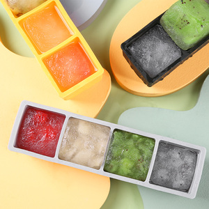 <span class=keywords><strong>Mini</strong></span> bandejas de silicona para cubitos de hielo con tapa, molde de plástico portátil personalizado, venta al por mayor, 2021 - Product Image 2
