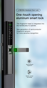 Không thấm nước IP 65 tuya <span class=keywords><strong>Wifi</strong></span> ttlock đ<span class=keywords><strong>i</strong></span>ều khiển từ xa vân tay mật khẩu thẻ chìa khóa cửa thông minh khóa cho cửa kính - Product Image 2