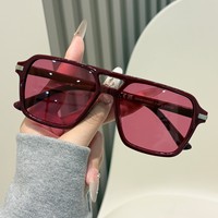 XPZ Lunettes de soleil à double monture large pour femme, haute protection solaire, protection UV, lunettes de soleil polyvalentes, adaptées aux voyages, tendance