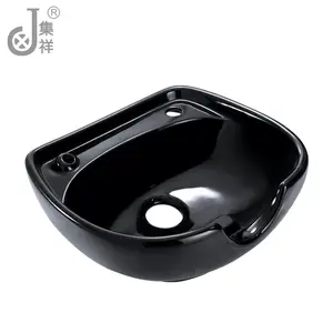 Hair Shampoo Basins Beauty Hair Salon Equipment Hairdressing Ceramic Shampoo Basin JX-019 Black And White Salon Furniture Carton Box OEM Service