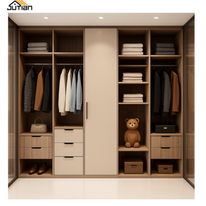 Moderno lusso armadio in legno massiccio Set armadio regolabile vestiti per <span class=keywords><strong>casa</strong></span> camera da letto soggiorno mobili personalizzati - Product Image 6