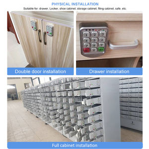 ซัพพลายเออร์กุญแจล็อคตู้คุณภาพดี ระบบอิเล็กทรอนิกส์แบบดิจิทัล ไม่ใช้กุญแจ ใช้รหัสผ่าน รหัสตัวเลข RFID ใช้แบตเตอรี่ สำหรับลิ้นชัก ตู้เก็บของสำนักงาน - Product Image 6