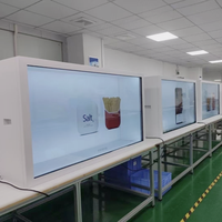 VISIGN Pantalla LCD Transparente de 86 Pulgadas con Caja de Hologramas 3D, Exhibición Interactiva con IA para Recepción Virtual en Vestíbulo de Hotel