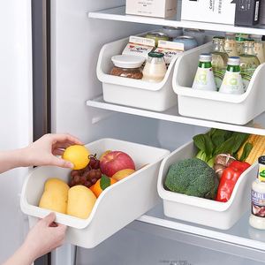 Refrigerator <b>Storage</b> <b>Box</b> PP Material Food Grade <b>Drawer</b> Freezer <b>Box</b> Folding Multifunction Beverage Fruit Egg Vegetable - Product Image 1