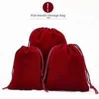 Sac à cordon en velours de luxe personnalisé avec logo, modèle 26, imprimé en sérigraphie, pour accessoires de téléphone portable, vente en gros