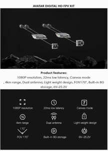 <span class=keywords><strong>Prix</strong></span> de gros Walksnail HD Camera / VTX Kit 1080P 170 FOV Latence inférieure DVR embarqué Portée de 4KM pour FatShark HD Dominator - Product Image 5