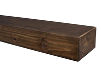 Étagère flottante en bois de pin pour cheminée-Couleur moka 60 "Belle étagère rustique en bois parfaite pour les cheminées électriques