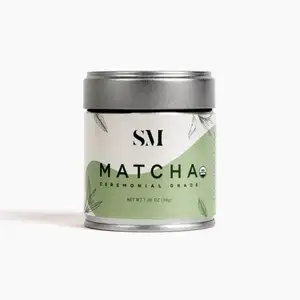 Anpassbare Mini luftdichte runde leere Blechdose Verpackung Kaffeepulver Zinn Behälter grün Matcha Blechdose